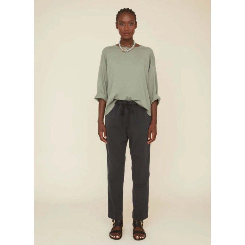 Xirena Rex Doheny Twill 100%‎ Cotton Drawstring Tapered Leg Ankle Pants Black XS